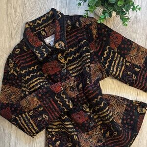 TanJay Boho Textured Patterned Jacket